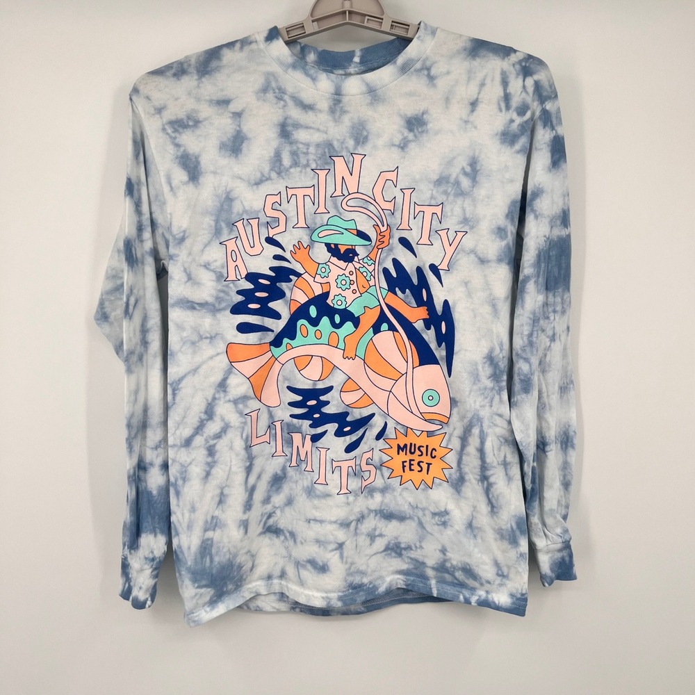Austin City Limits Music Festival 2024 Tie Dye Long Sleeve Shirt Gildan Medium